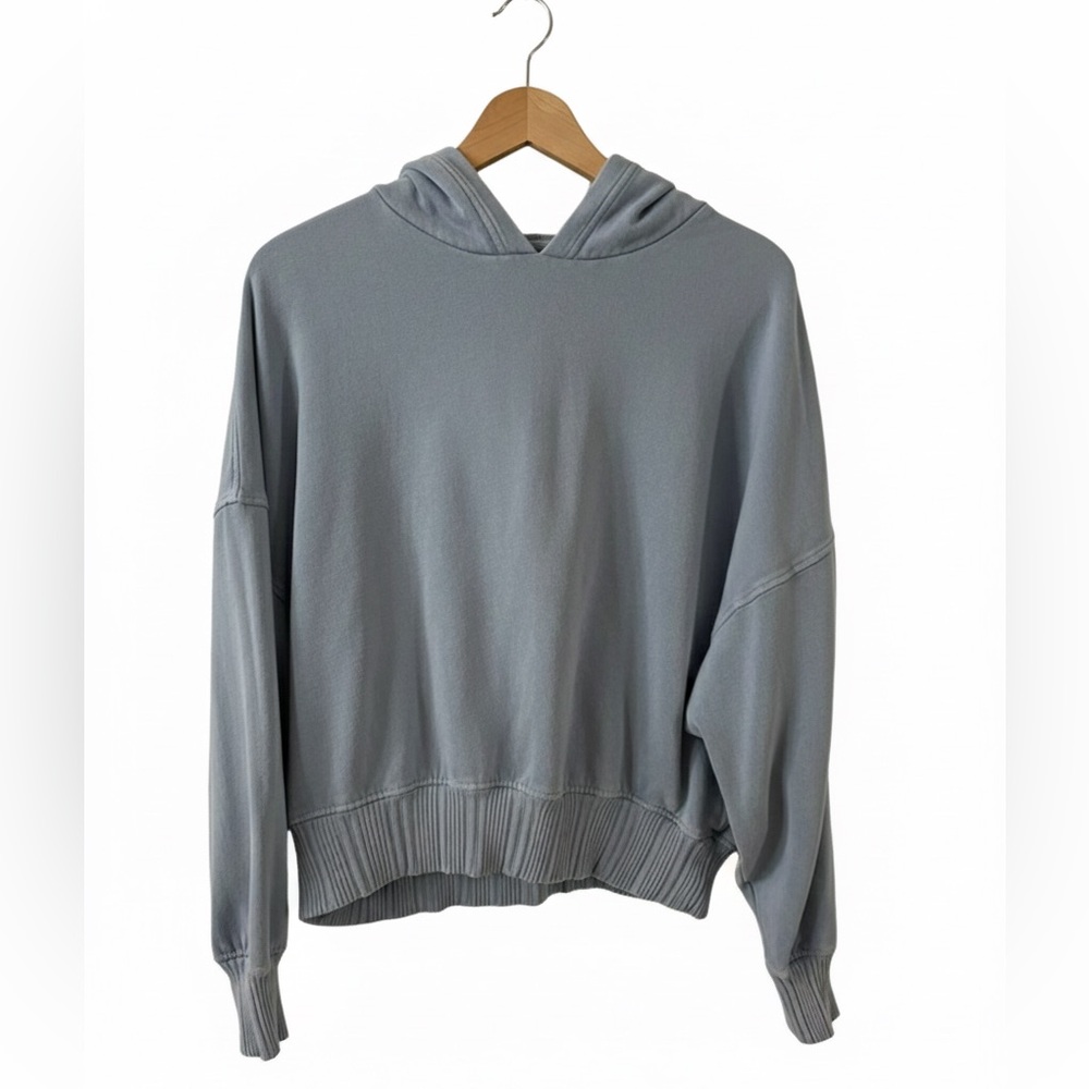 Aerie Baby Blue Oversized Pullover Hoodie Long Sleeve Sweatshirt Size XS